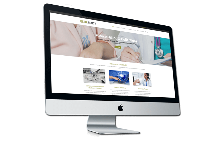 An image of the newly redesigned GetixHealth website created by Not Fade Away.