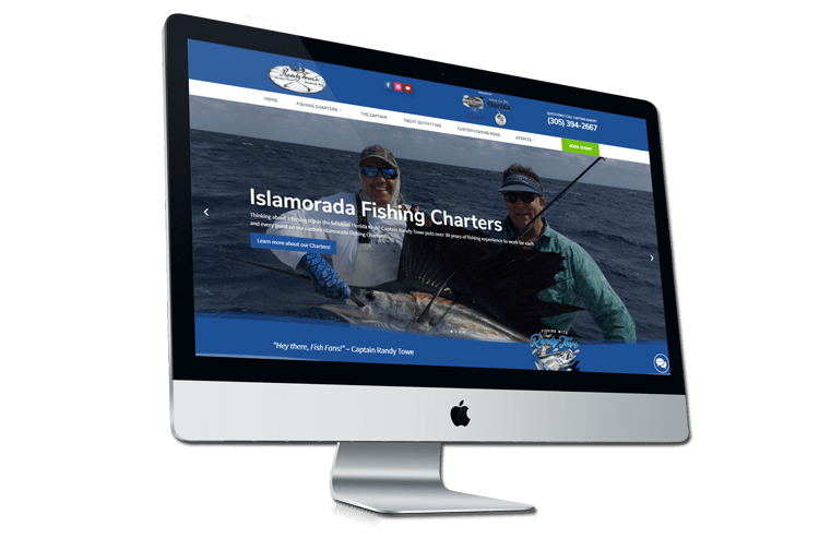 An image of the newly redesigned Captain Randy Towe website created by Not Fade Away.