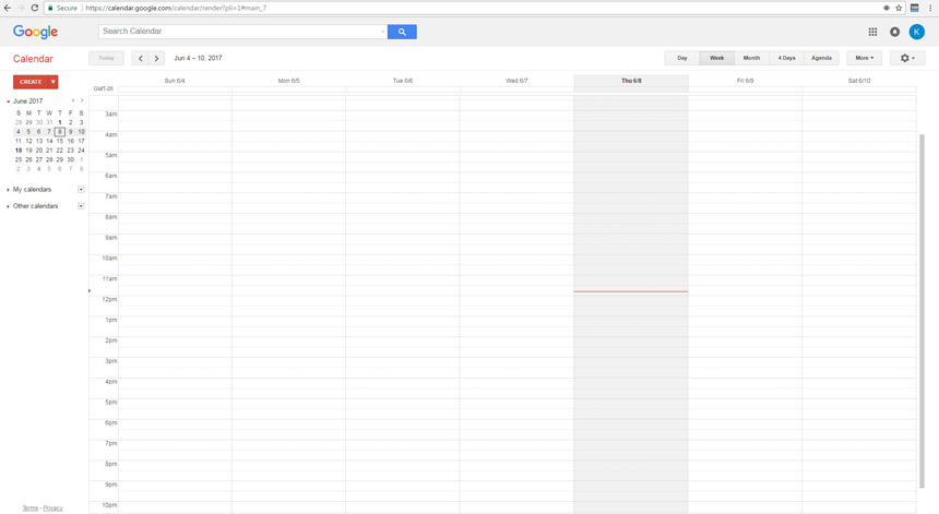 Image of Google Calendar. Use Google Calendar to keep up to date with your schedule. 