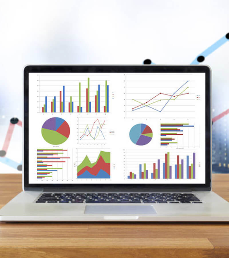 An image of a website analytics dashboard used in conversion optimization. 