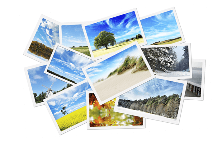 An image of a stack of photographs that make up one type of critical web content on a website.